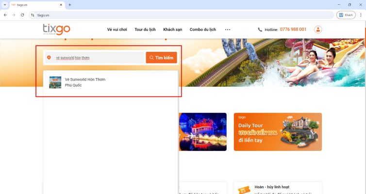 đặt vé cáp treo hòn thơm khứ hồi online